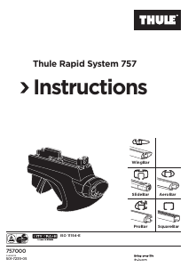 Наръчник Thule Rapid System 757 Бар на покрива