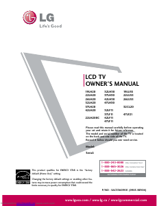 Manual LG 47LF11 LCD Television