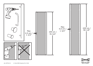 Hướng dẫn sử dụng IKEA FORSAND Cửa tủ tường