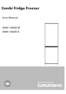 Bruksanvisning Grundig GKN 16820 W Kyl-frys
