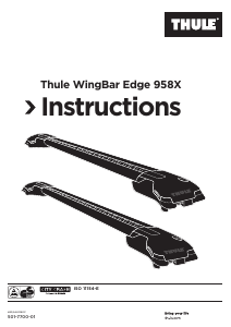 Manual Thule WingBar Edge 9581 Barras de tejadilho