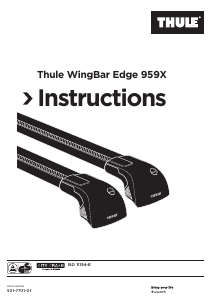 Manual Thule WingBar Edge 9591 Barras de tejadilho