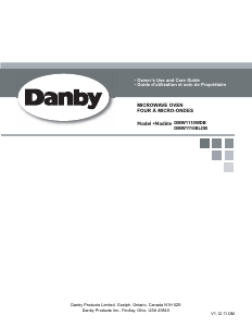 Manual Danby DMW1110WDB Microwave