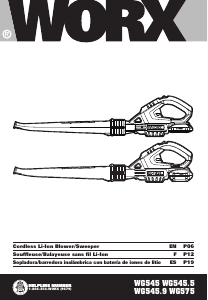 Manual Worx WG545.5 Leaf Blower