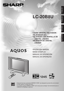 Handleiding Sharp AQUOS LC-20B8U LCD televisie