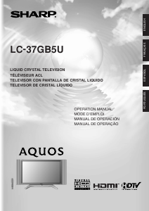 Bruksanvisning Sharp AQUOS LC-37GB5U LCD TV