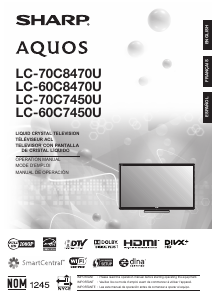 Bruksanvisning Sharp AQUOS LC-60C7450U LCD TV