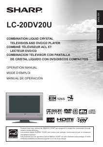 Bruksanvisning Sharp LC-20DV20U LCD TV