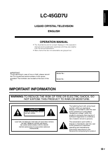 Handleiding Sharp LC-45GD7U LCD televisie