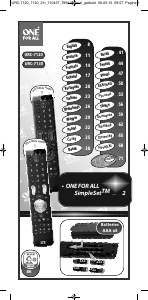 Návod One For All URC 7130 Essence 3 Diaľkový ovládač