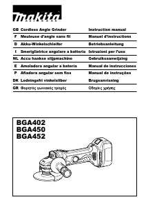 Manuale Makita BGA402 Smerigliatrice angolare