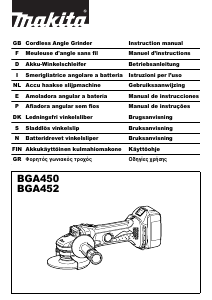 Brugsanvisning Makita BGA452 Vinkelsliber