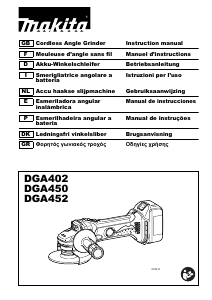 Manual de uso Makita DGA402 Amoladora angular