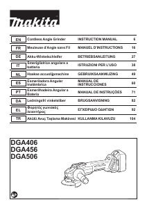 Mode d’emploi Makita DGA406 Meuleuse angulaire