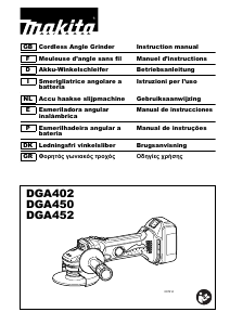 Handleiding Makita DGA452 Haakse slijpmachine