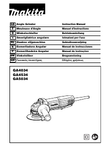 Handleiding Makita GA4034 Haakse slijpmachine