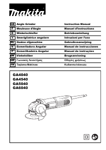 Manual de uso Makita GA6040 Amoladora angular