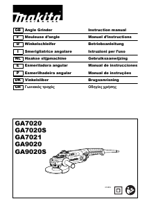 Handleiding Makita GA7020S Haakse slijpmachine