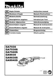 Handleiding Makita GA7040S Haakse slijpmachine