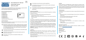 Handleiding Goodram Iridium Pro SSD