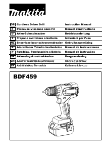 Εγχειρίδιο Makita BDF459 Οδηγός τρυπανιών