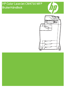 Bruksanvisning HP LaserJet CM4730 Multifunktionsskrivare