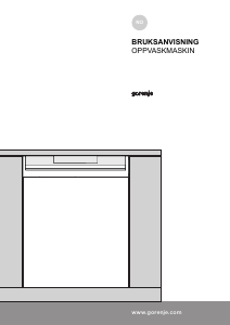 Bruksanvisning Gorenje GU652X Oppvaskmaskin