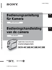 Bedienungsanleitung Sony DCR-HC20E Camcorder