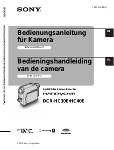 Bedienungsanleitung Sony DCR-HC30E Camcorder