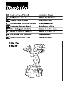 Handleiding Makita BTW250 Slagmoersleutel