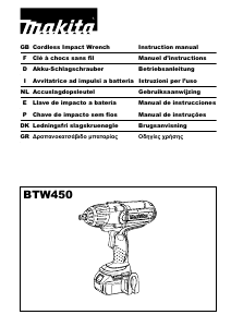 Handleiding Makita BTW450 Slagmoersleutel