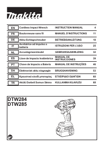 Handleiding Makita DTW284 Slagmoersleutel