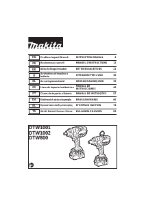 Handleiding Makita DTW800 Slagmoersleutel