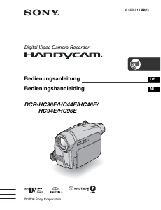 Bedienungsanleitung Sony DCR-HC96E Camcorder