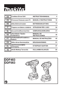 Manual Makita DDF483 Drill-Driver