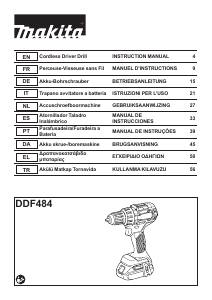 Bedienungsanleitung Makita DDF484 Bohrschrauber