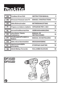 Bruksanvisning Makita DF332D Borrskruvdragare