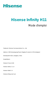 Mode d’emploi Hisense Infinity H11 Téléphone portable