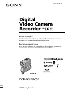 Mode d’emploi Sony DCR-PC4E Caméscope