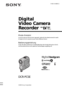 Mode d’emploi Sony DCR-PC5E Caméscope