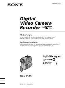 Mode d’emploi Sony DCR-PC8E Caméscope