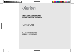 Bruksanvisning Clarion CX305 Bilradio