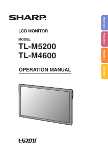 Handleiding Sharp TL-M4600 LCD monitor