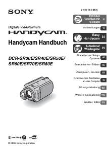 Bedienungsanleitung Sony DCR-SR50E Camcorder