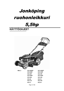 Käyttöohje Jonköping KCL20SDP Ruohonleikkuri