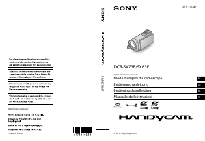 Mode d’emploi Sony DCR-SX73E Caméscope