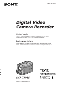 Mode d’emploi Sony DCR-TRV5E Caméscope