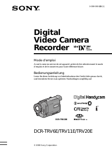 Mode d’emploi Sony DCR-TRV6E Caméscope