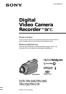 Mode d’emploi Sony DCR-TRV18E Caméscope
