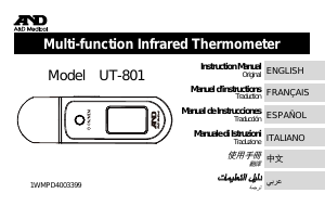 Bruksanvisning A and D Medical UT-801 Termometer